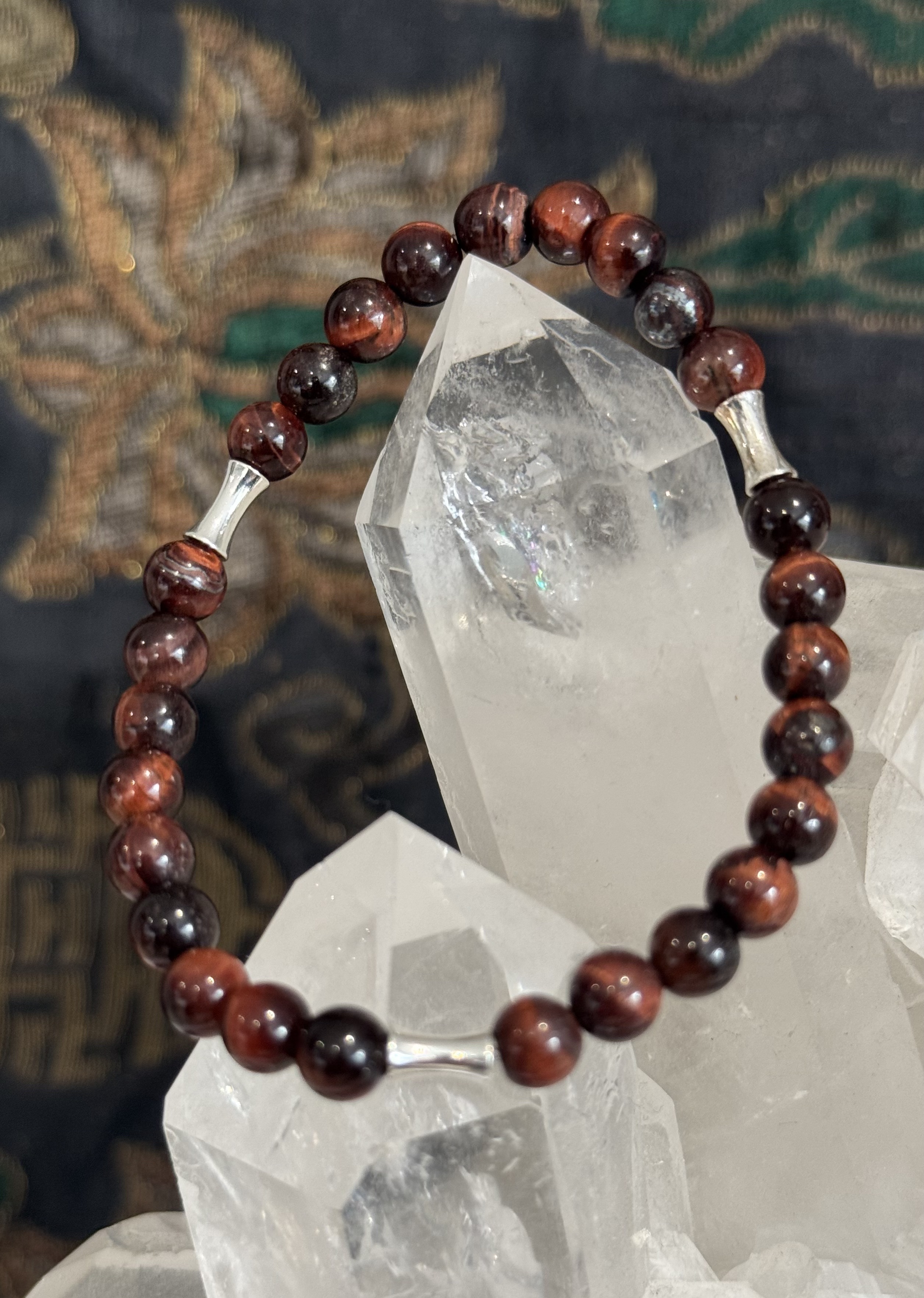 Bracelet "Vibration Minérale" en Œil de Taureau