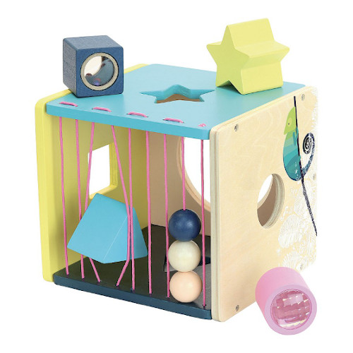 JEU D'ACTIVITÉS EN BOIS BOITE À FORMES MUSICALE