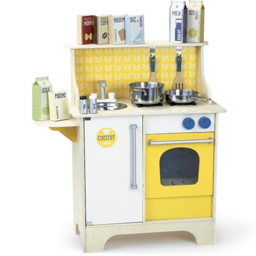 CUISINIERE EN BOIS XXL ET CASSEROLES