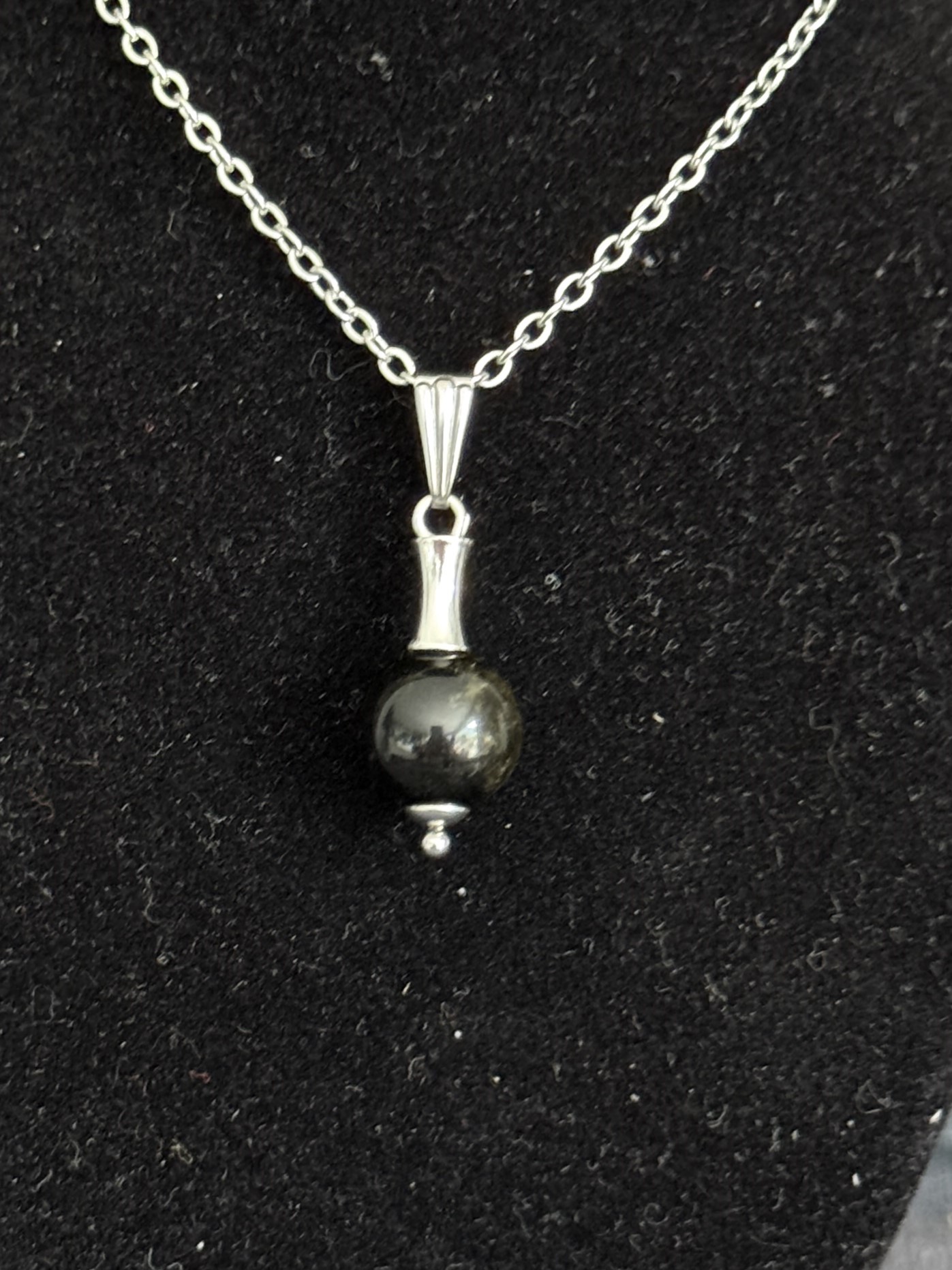 Pendentif "Vibration Minérale" en Obsidienne Dorée