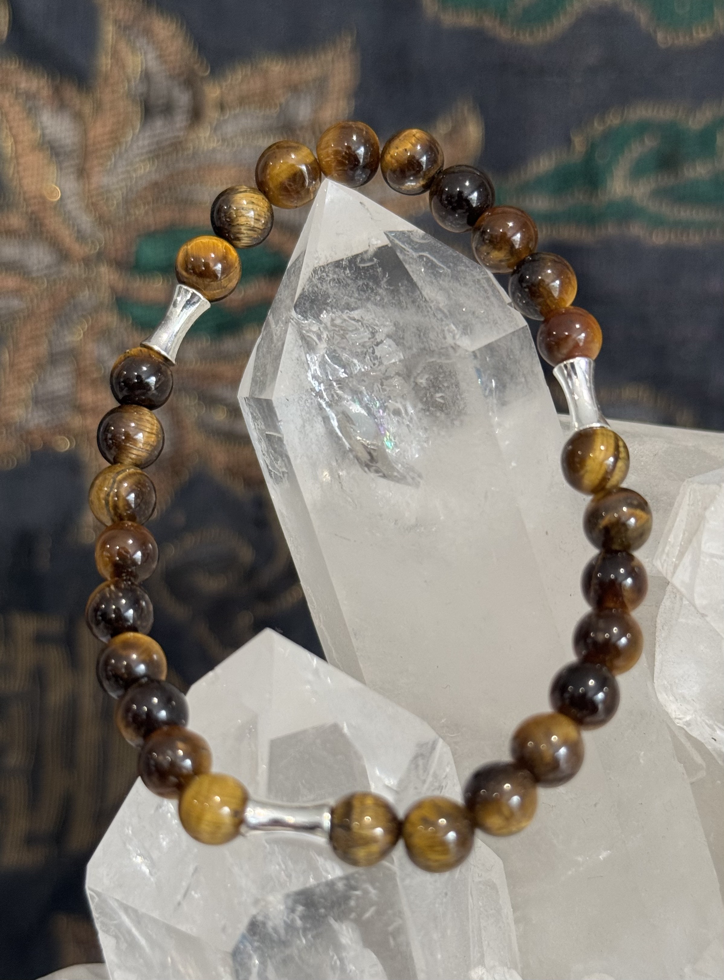 Bracelet "Vibration Minérale" en Œil de Tigre