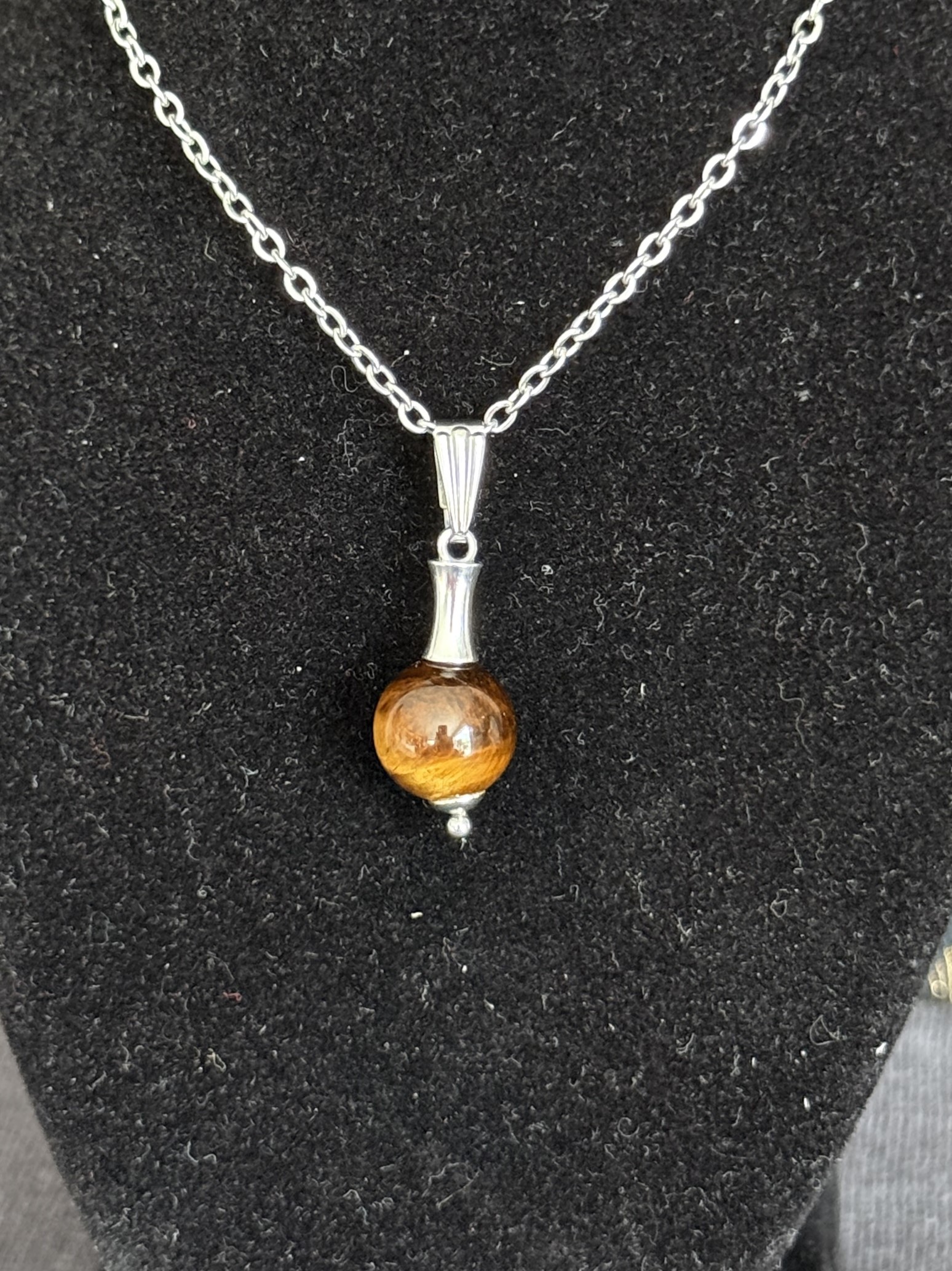 Pendentif "Vibration Minérale" en Œil du Tigre