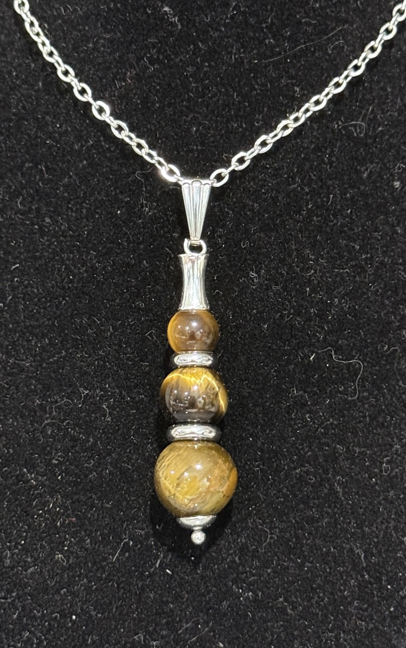 Pendentif "Echo de Gaïa" en Œil du tigre