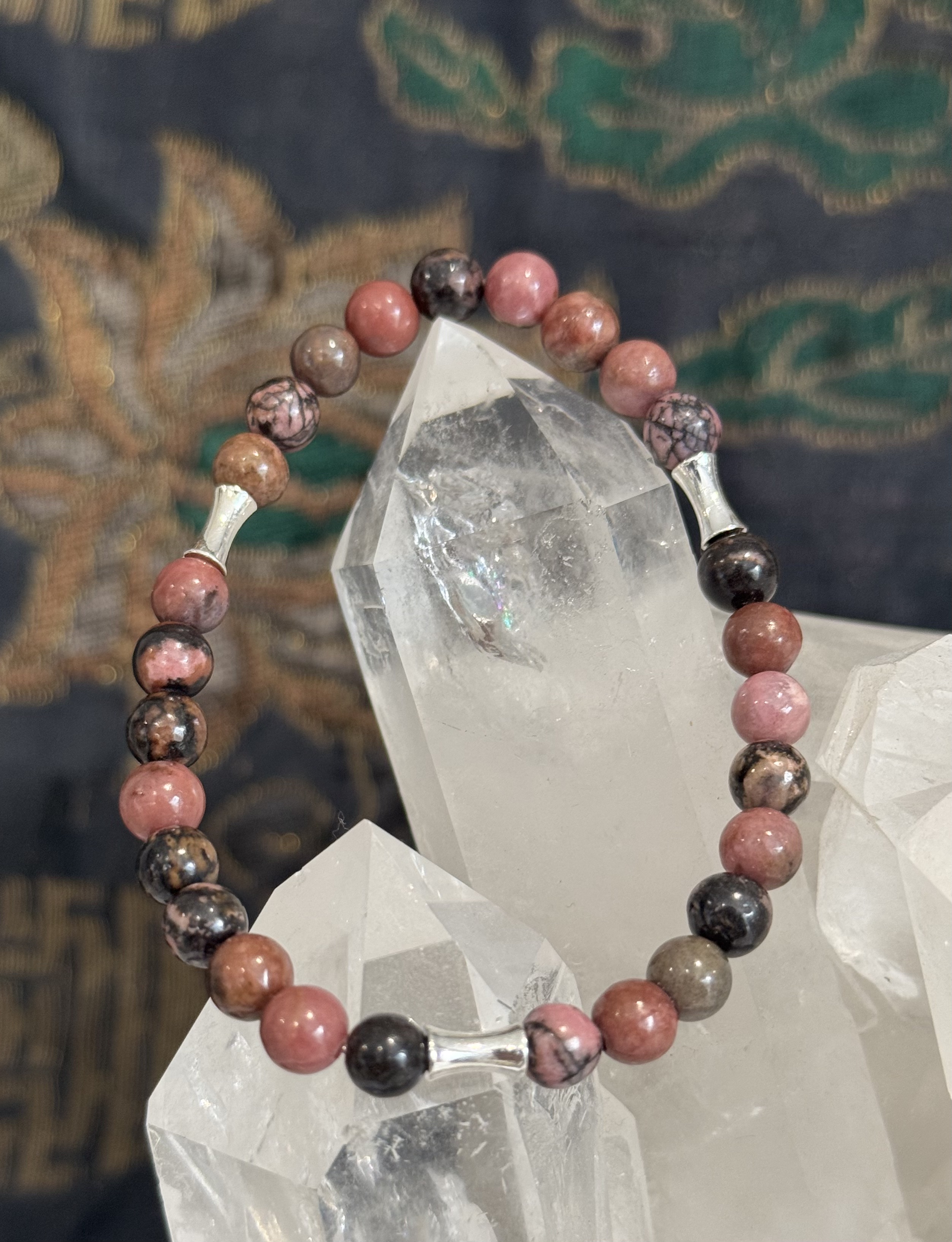 Bracelet "Vibration Minérale" en Rhodonite