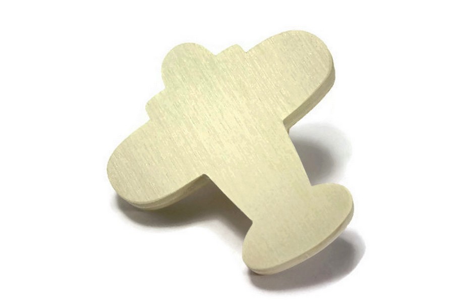 Poignée de meuble enfant avion en bois brut