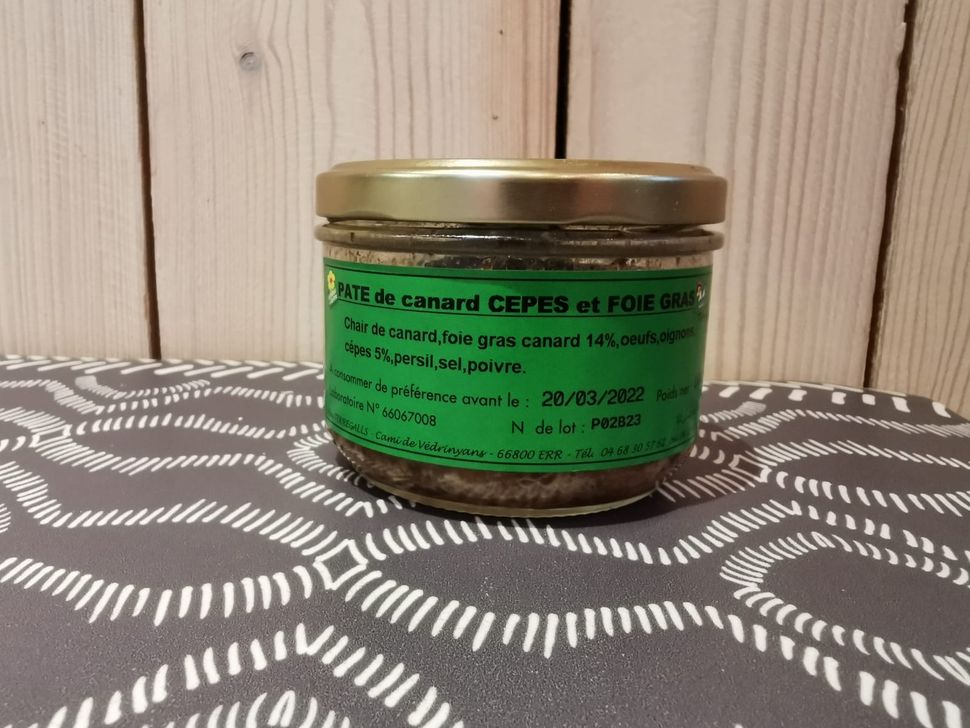 Pâté de canard aux cèpes et au foie gras