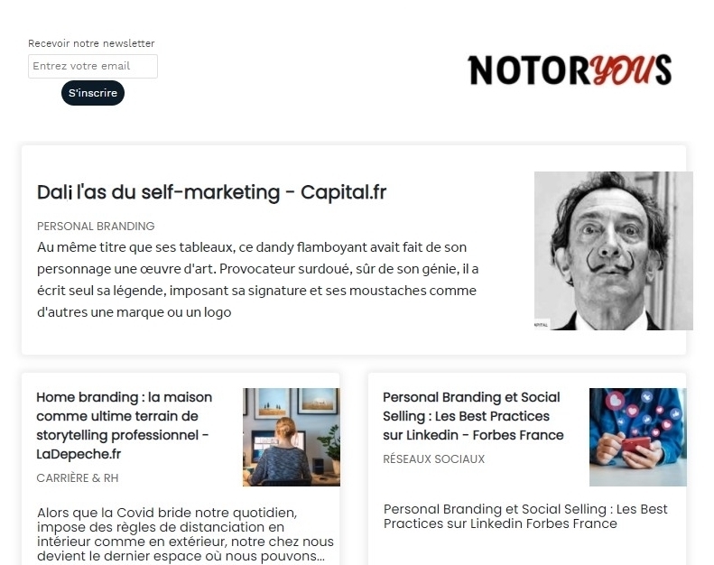 Nesletter professionnelle de la marque personnelle et du personal branding, meilleures pratiques et actualités