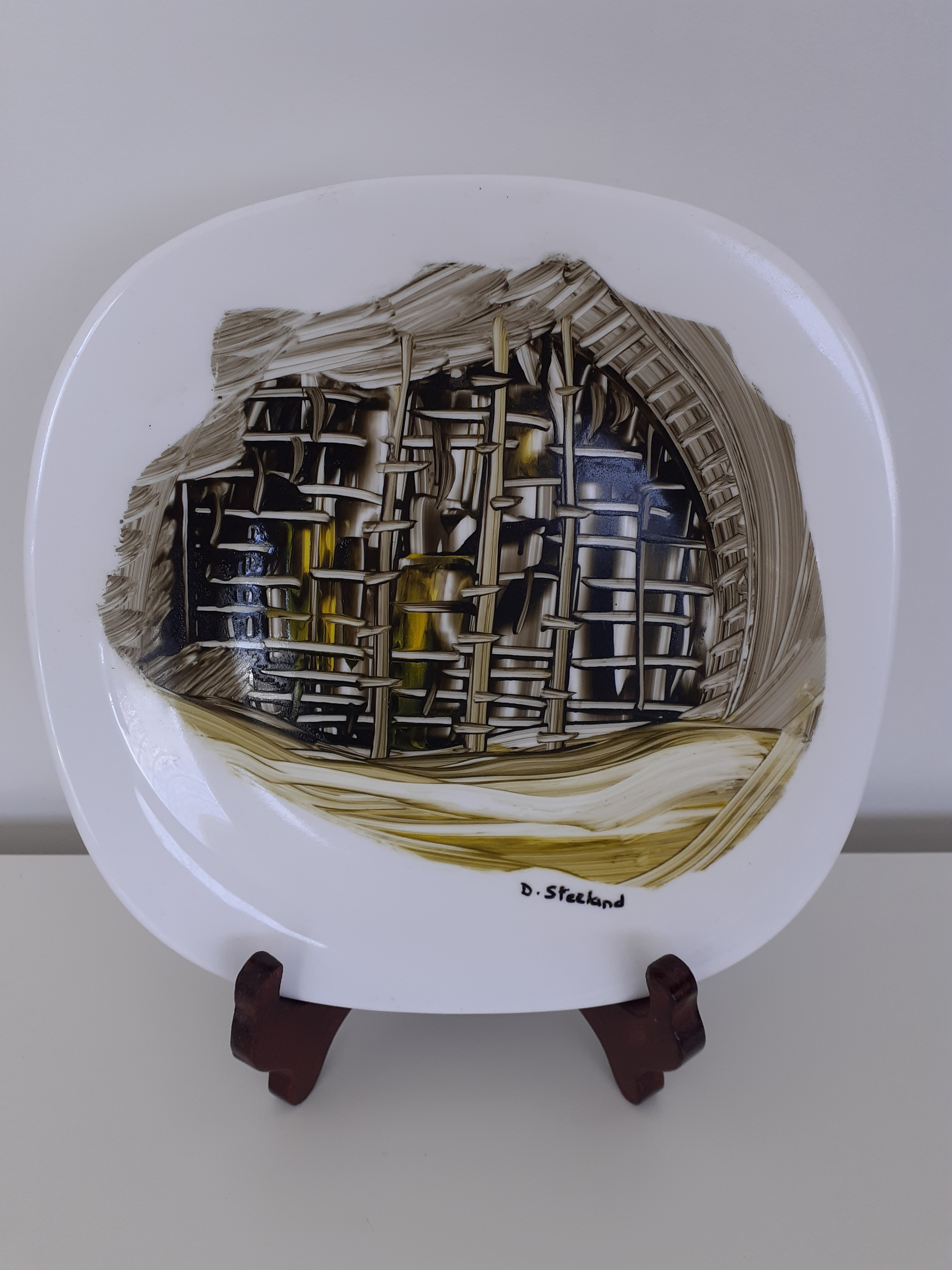 Peinture sur assiette porcelaine -modèle 02