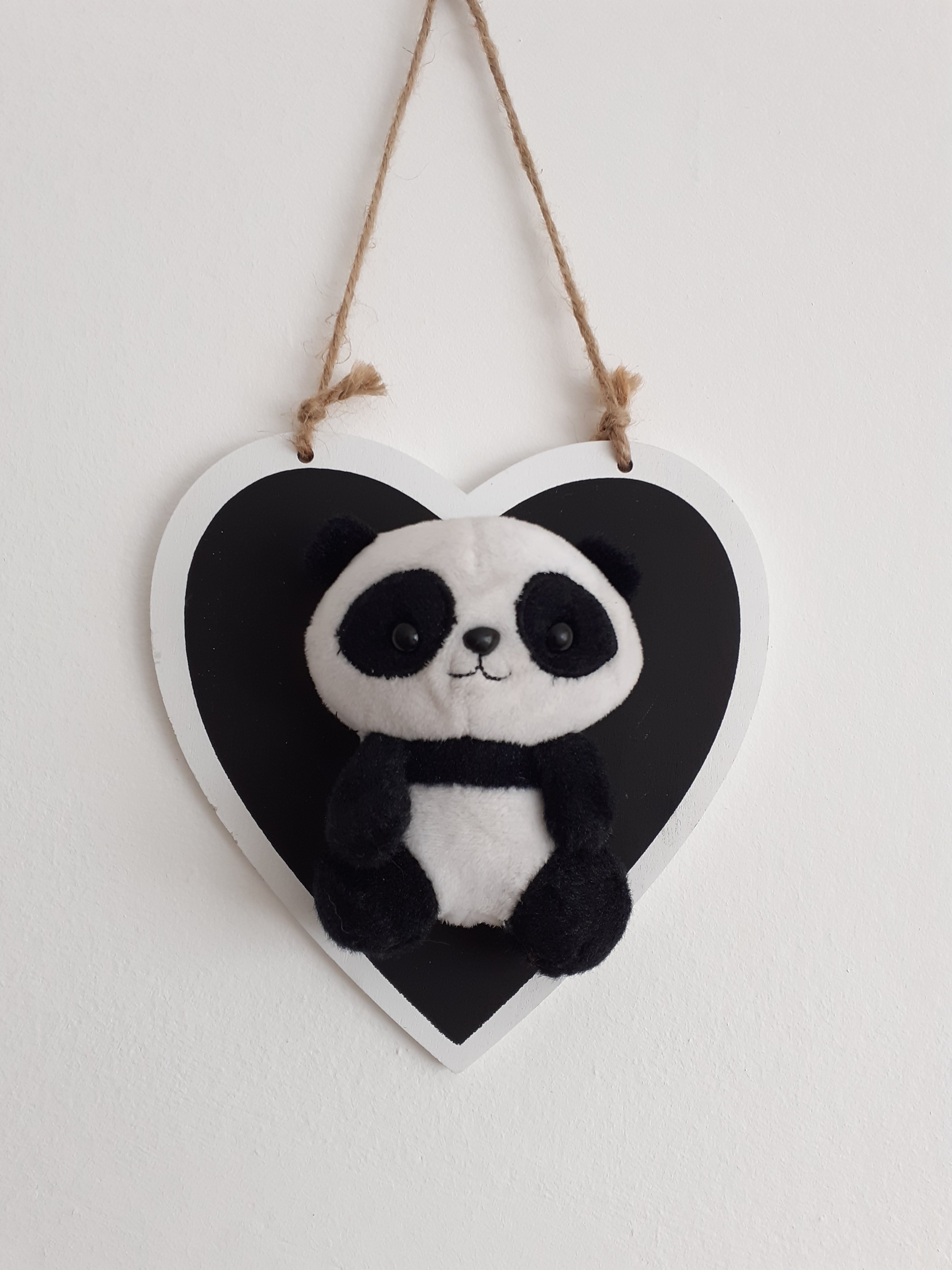 coeur de panda à suspendre