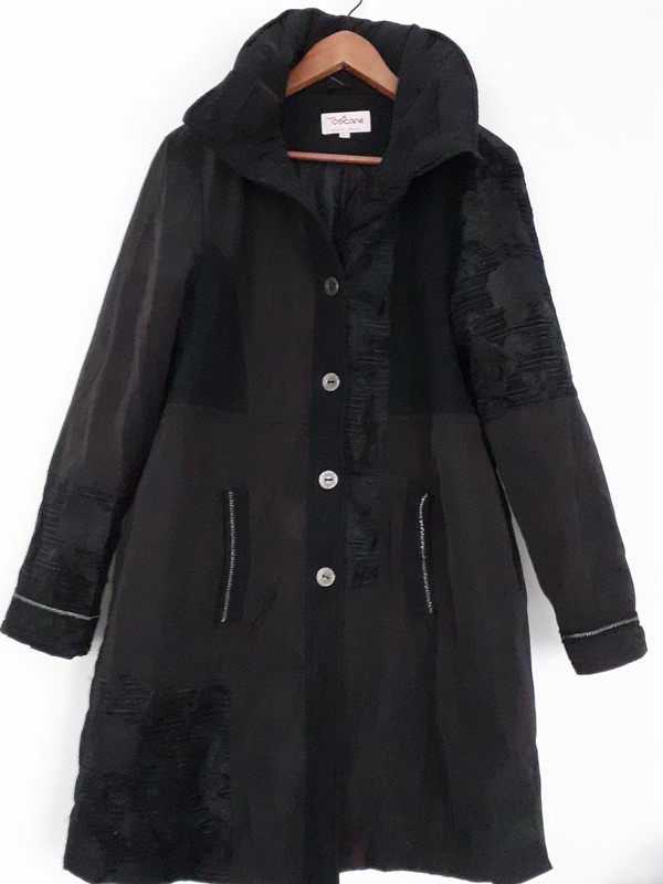 Long manteau hiver noir femme - taille 38/40 -Toscane