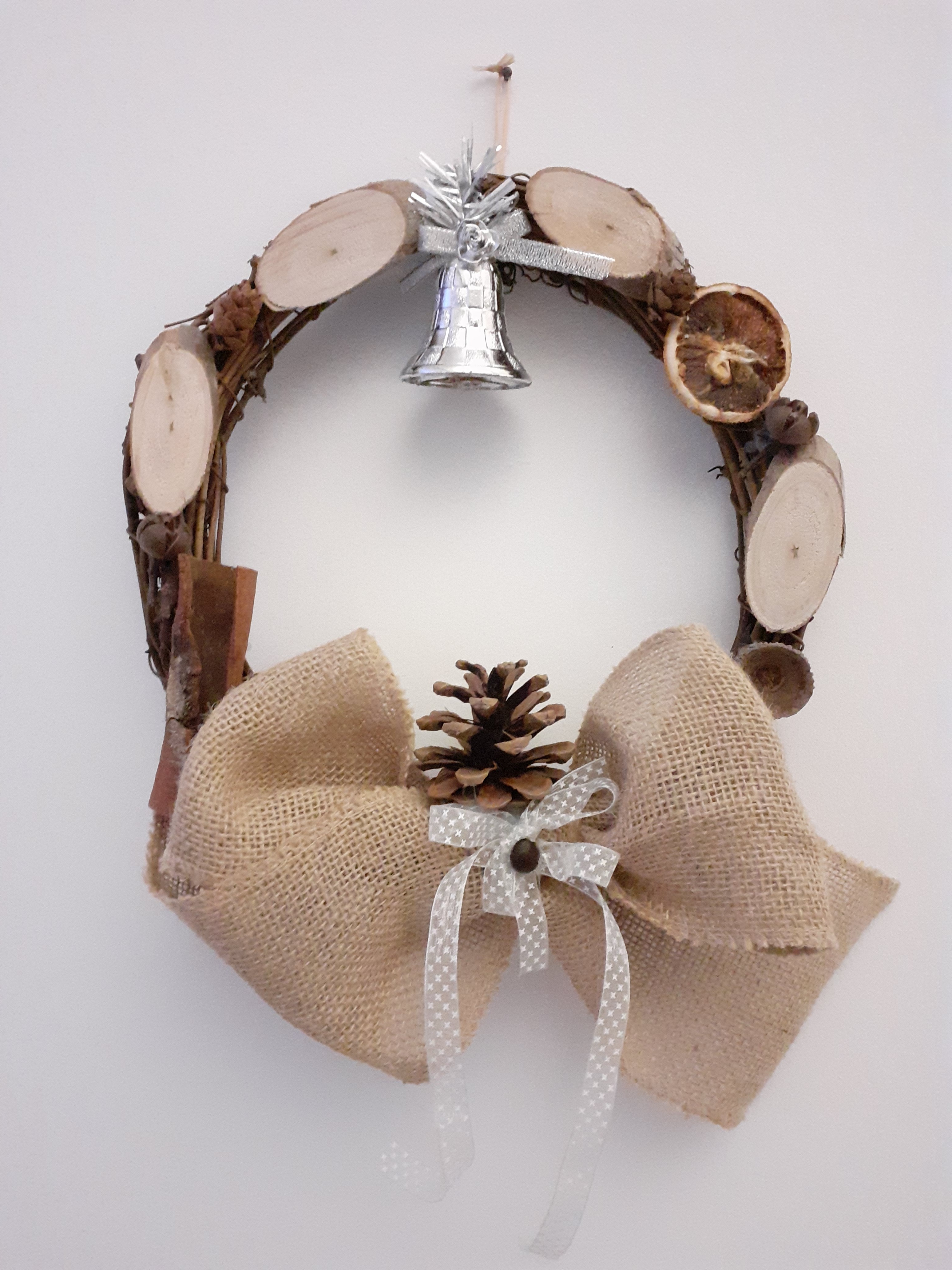 Couronne Noël en sarment de vigne  -Modèle 2