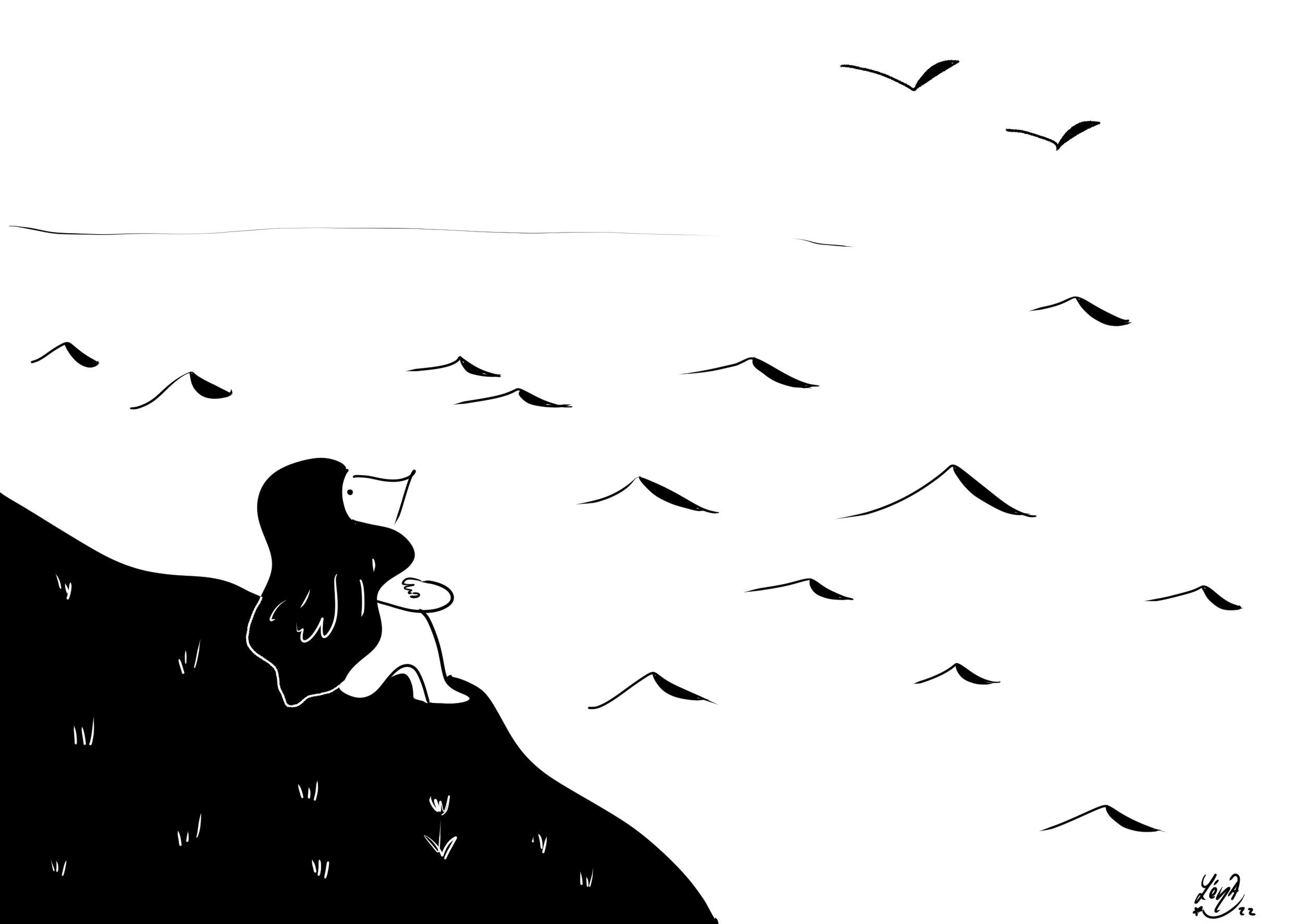 La mer et les oiseaux