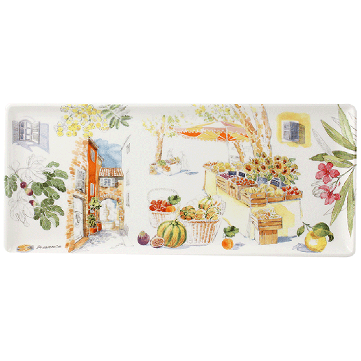 GIEN , Plat à cake , 36x15.5cm , PROVENCE 