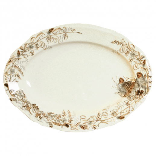 GIEN , Grand plat ovale , 45x33cm , SOLOGNE 