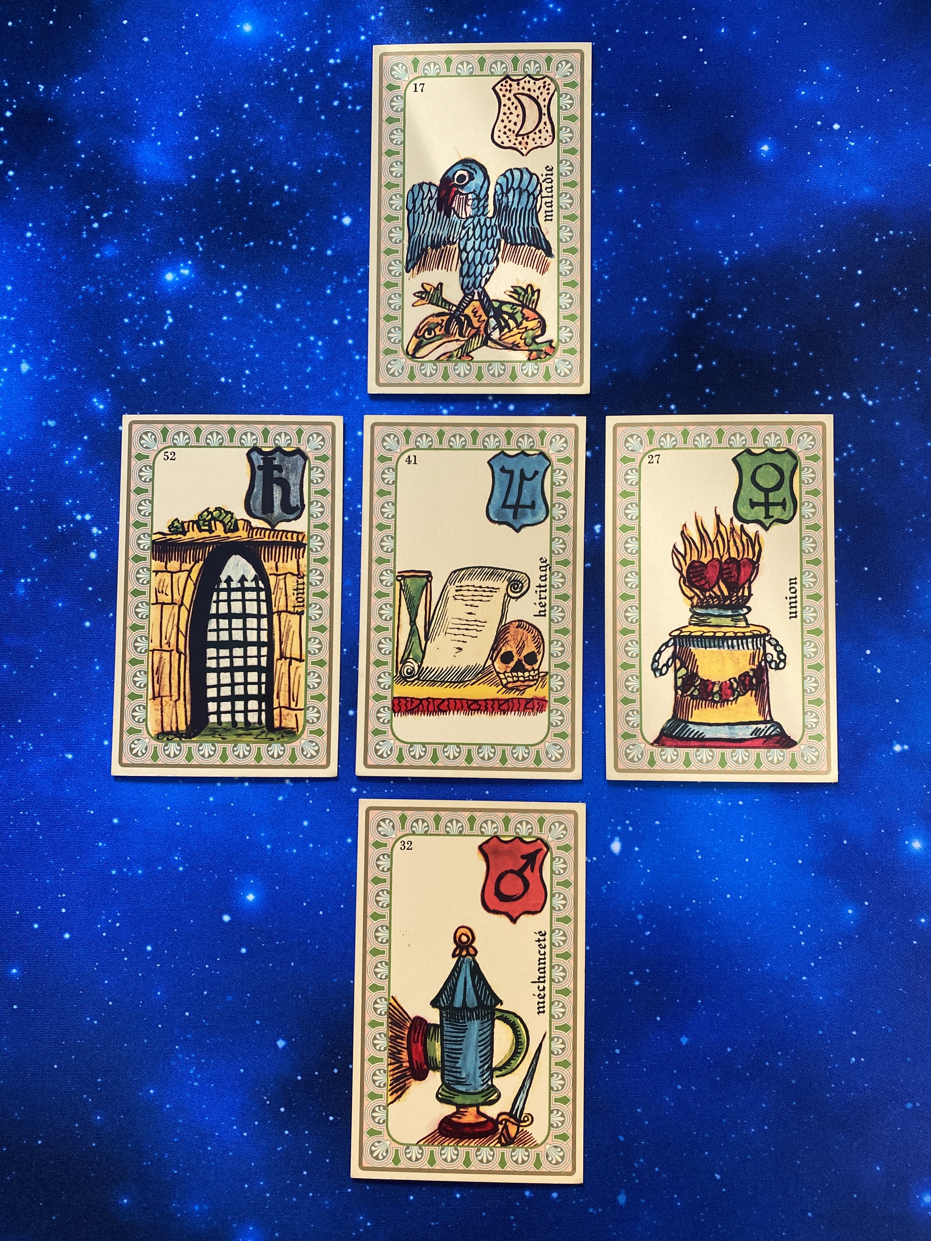 Tirage expliqué tirage en croix avec Oracle de Belline