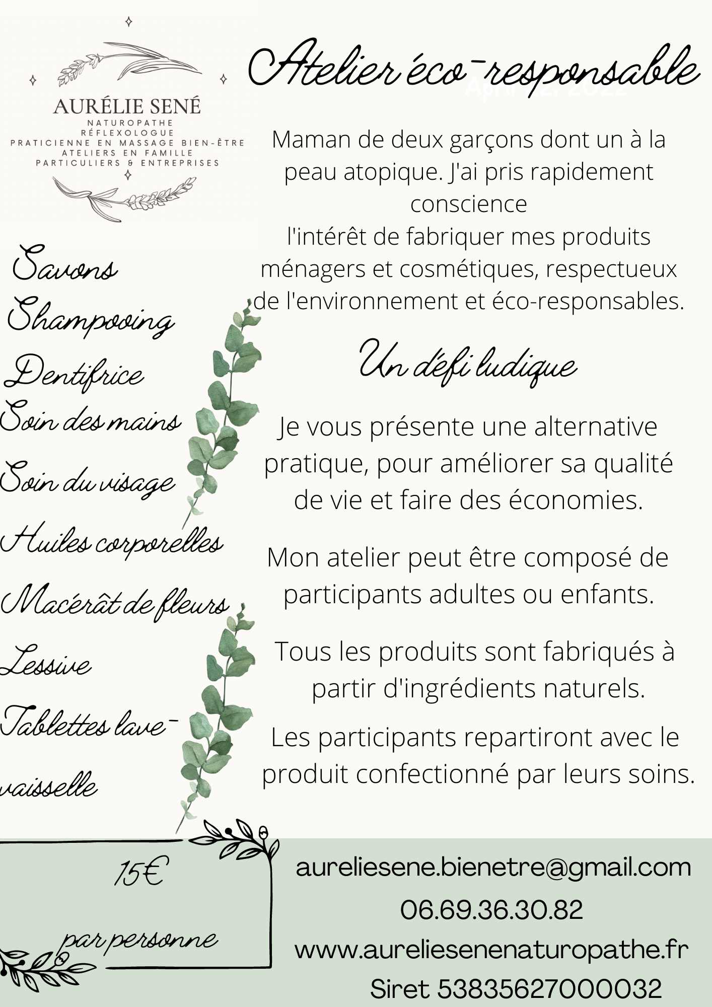 Atelier éco-responsable