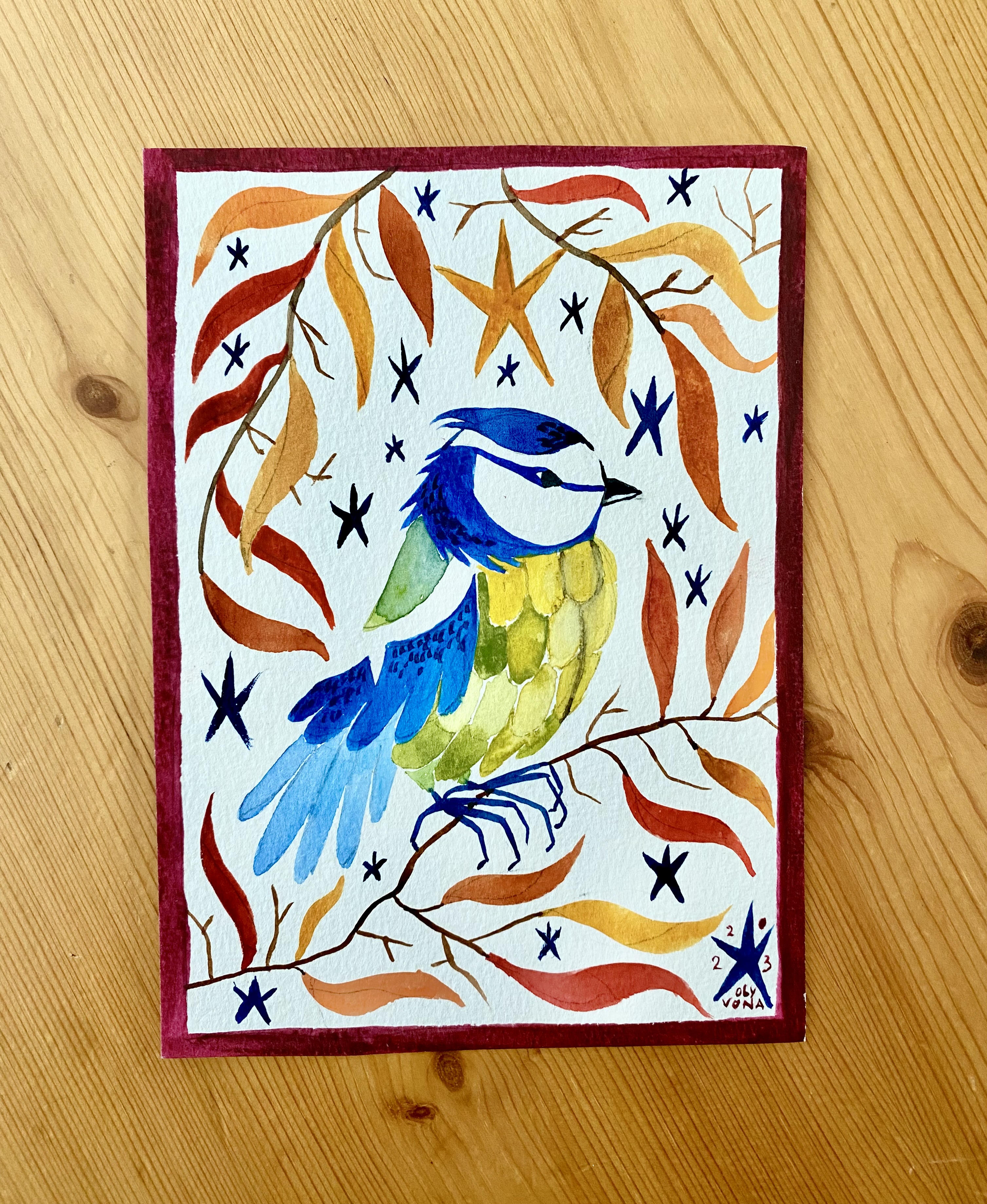 AQUARELLE - MESANGE