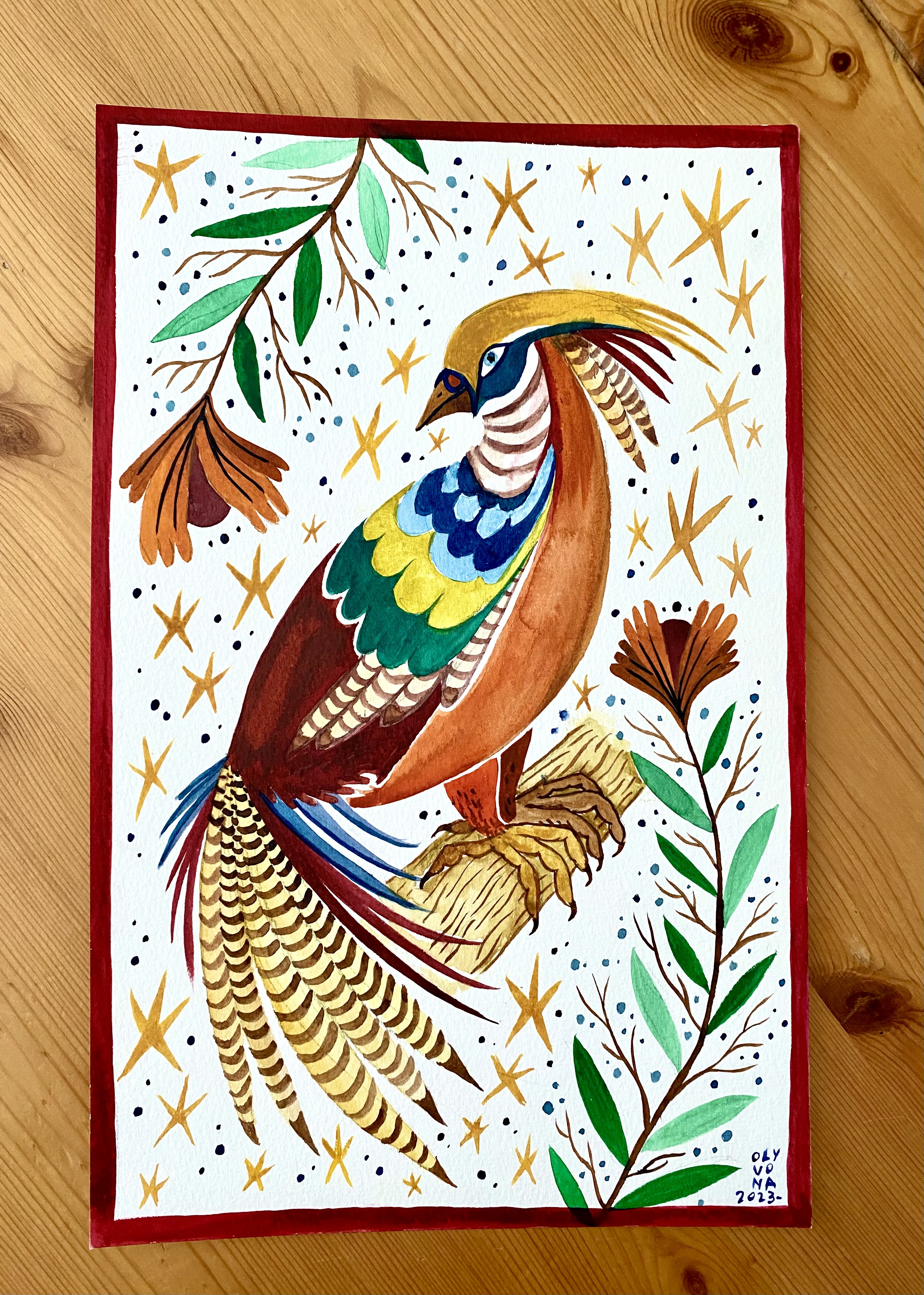 AQUARELLE - FAISAN 