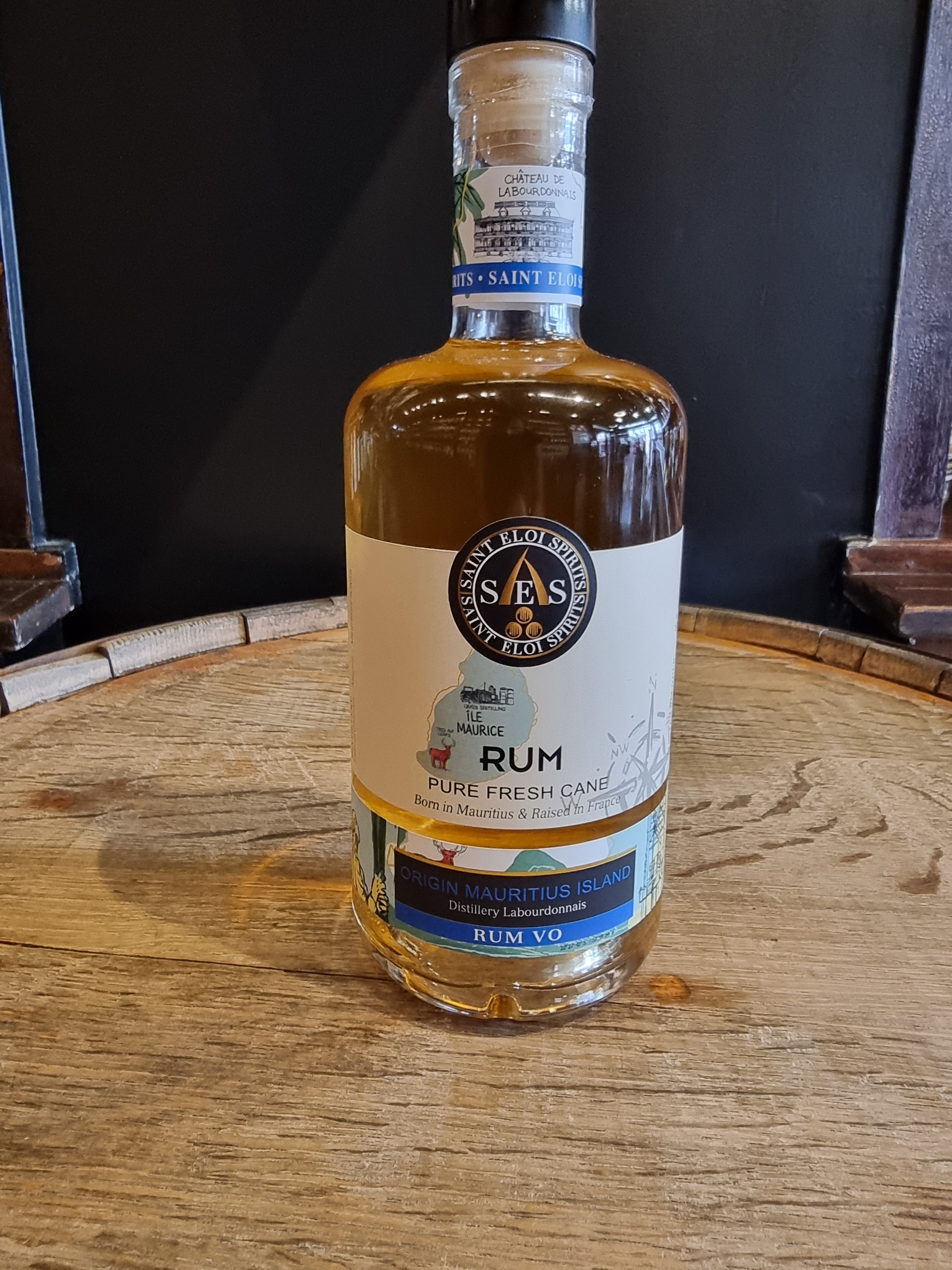 S.E.S RHUM PURE FRESH CANE ORIGIN MAURITIUS ISLAND DISTILLERY LABOURDONNAIS V.O 45% 70CL