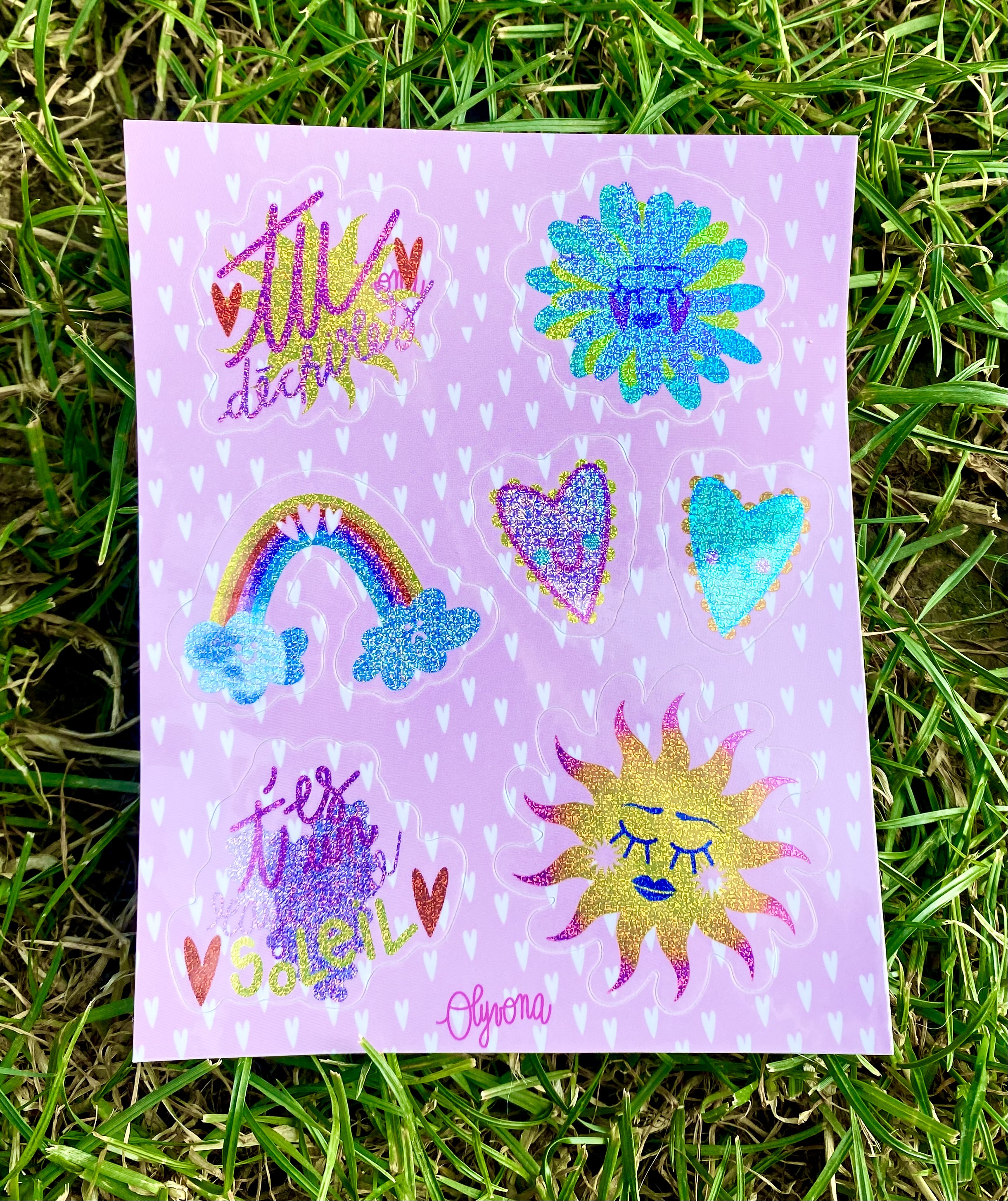 PLANCHE DE STICKERS - SUNNY PAILLETTES (défaut)