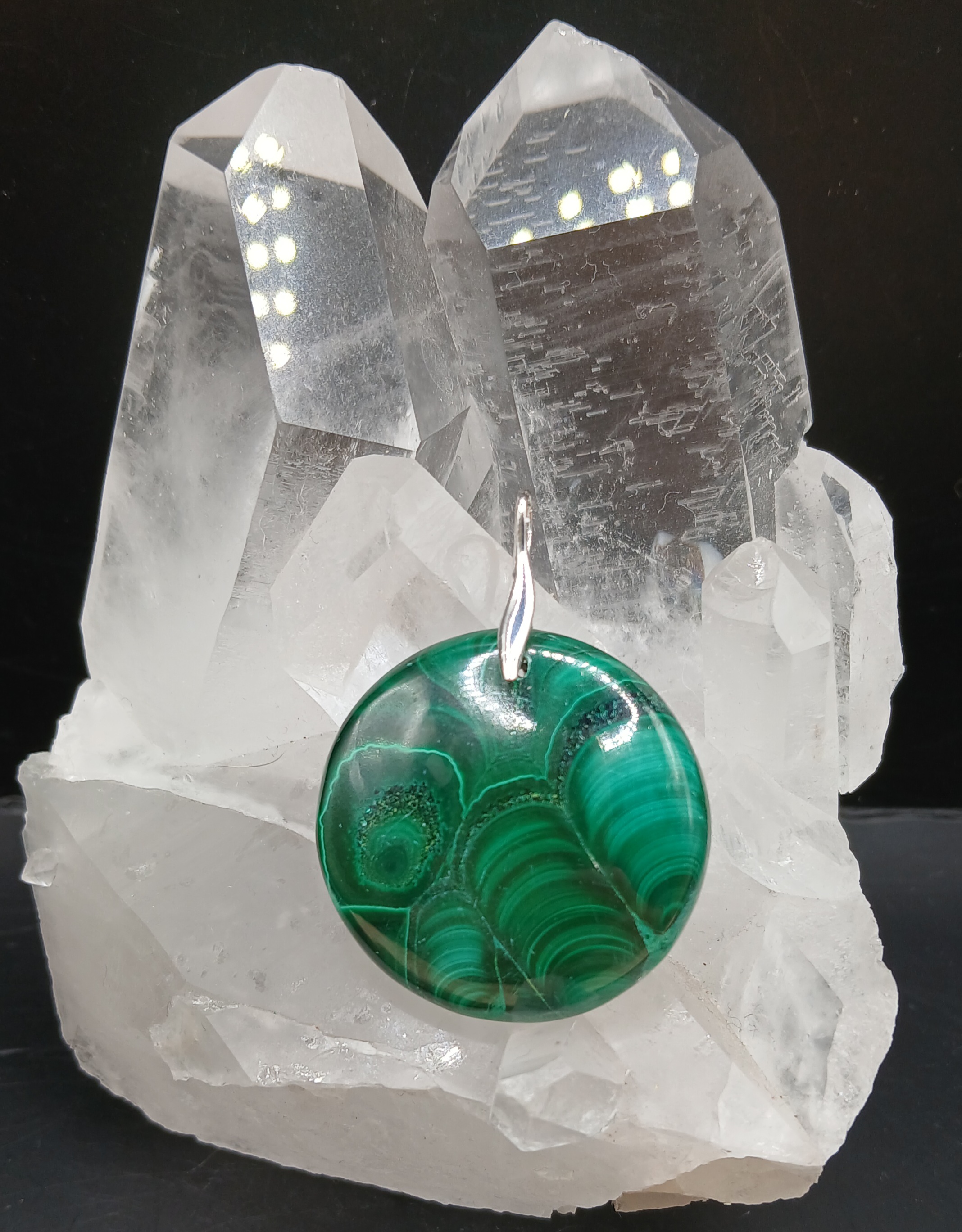 Pendentif en malachite