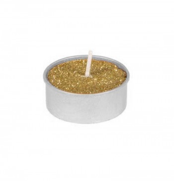 6 BOUGIES CH PLAT OR PAILLETE 3.5CM 