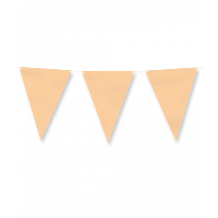 Guirlande fanions 6m orange pastel