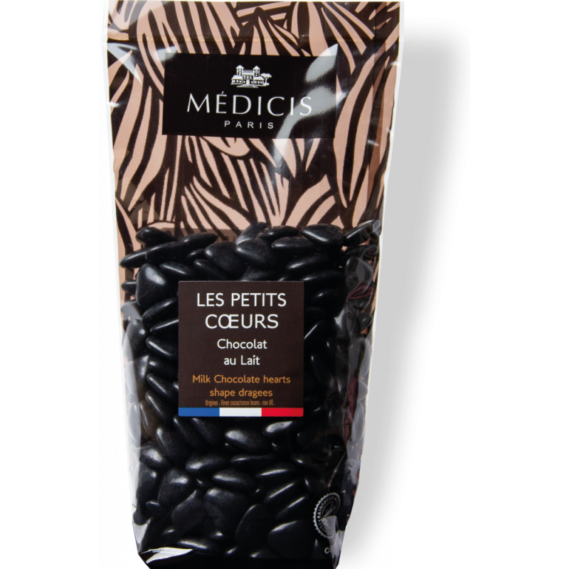 250g petits coeurs noir