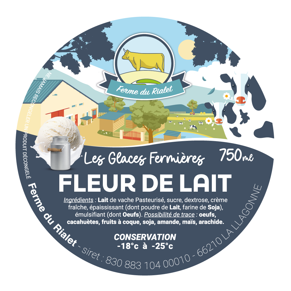 Glace Fleur de lait 750 ml