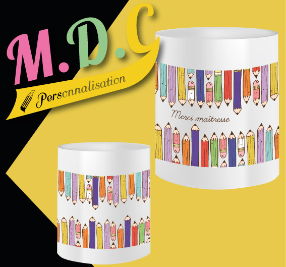 Pot à crayons Merci maîtresse