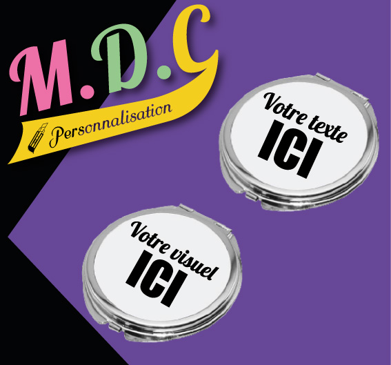 Miroir de poche (à personnaliser)