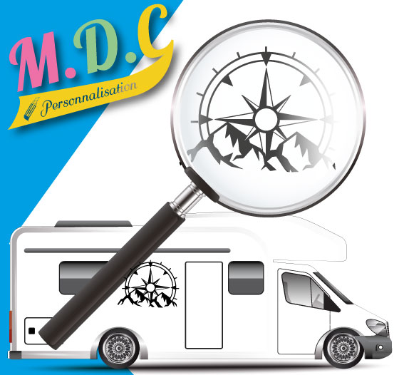 Adhésif Rose des vents montagne