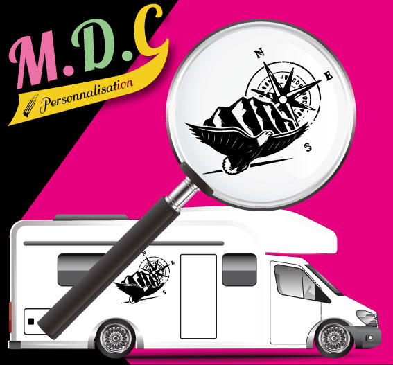 Adhésif Aigle boussole