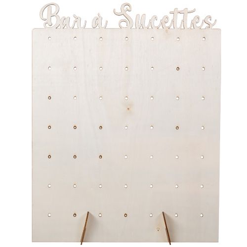 Présentoir bar à sucettes bois 38/30cm ( vide)