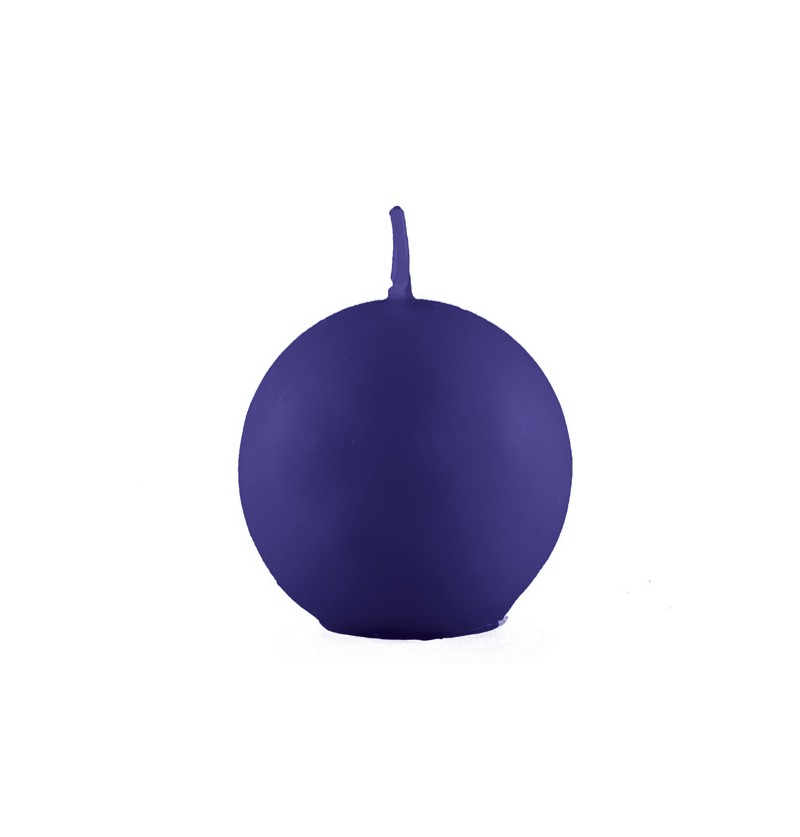 Bougie boule bleu roi 6cm