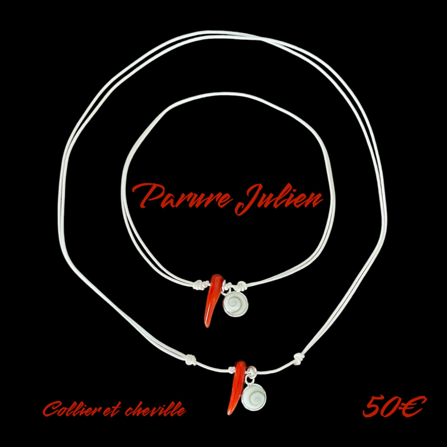 Parure Julien collier et cheville 