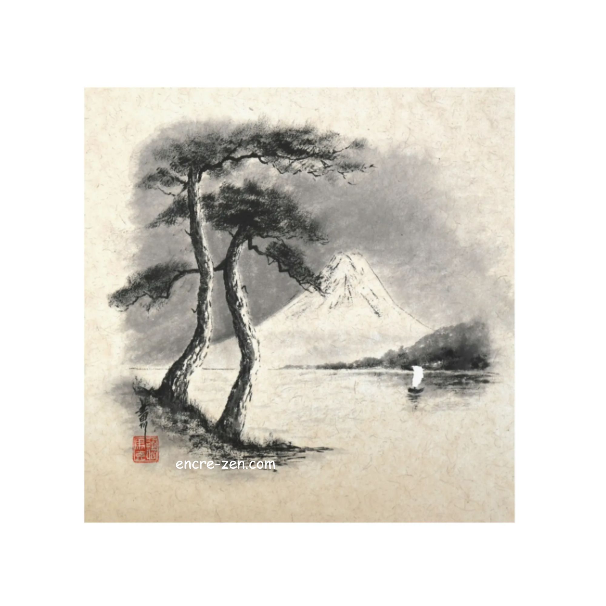" Brume sur le lac Ashi"