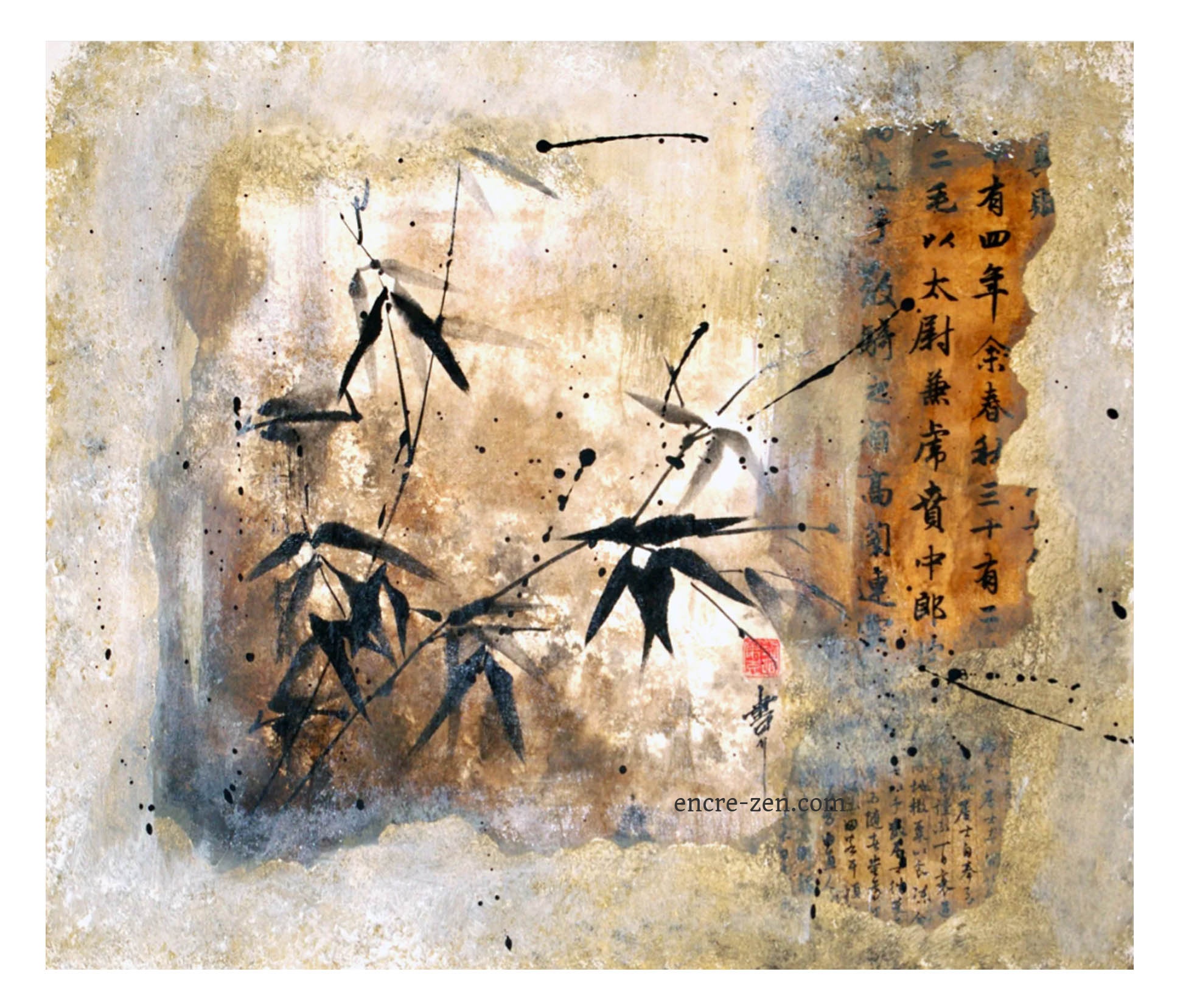 Bambous d'encre et mémoire de pierre