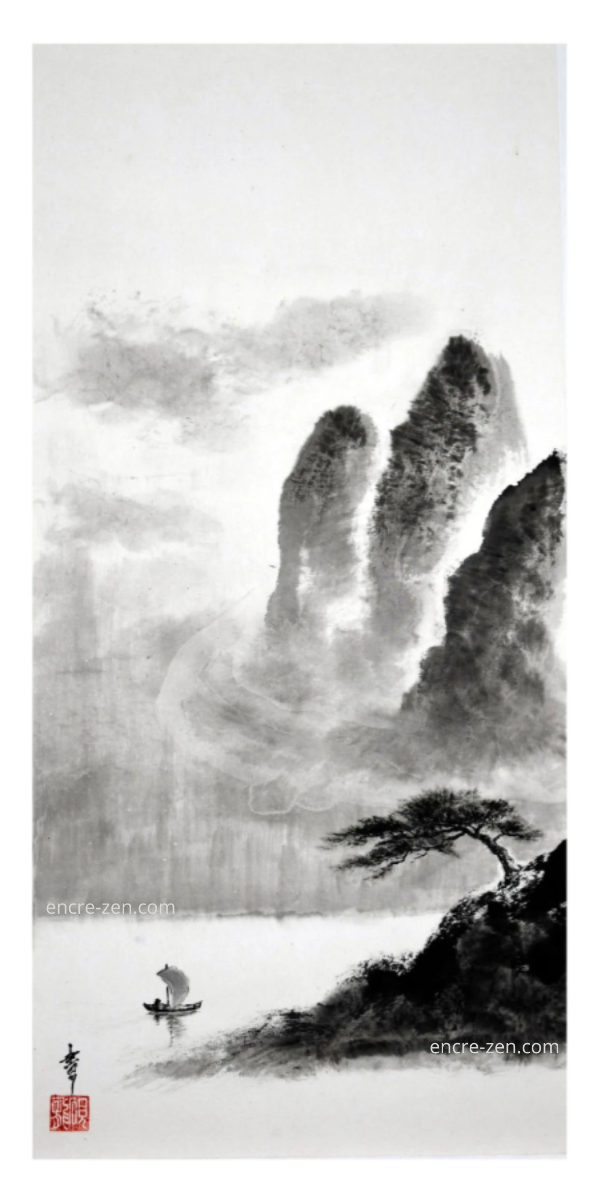 "L'arbre regarde la barque"
