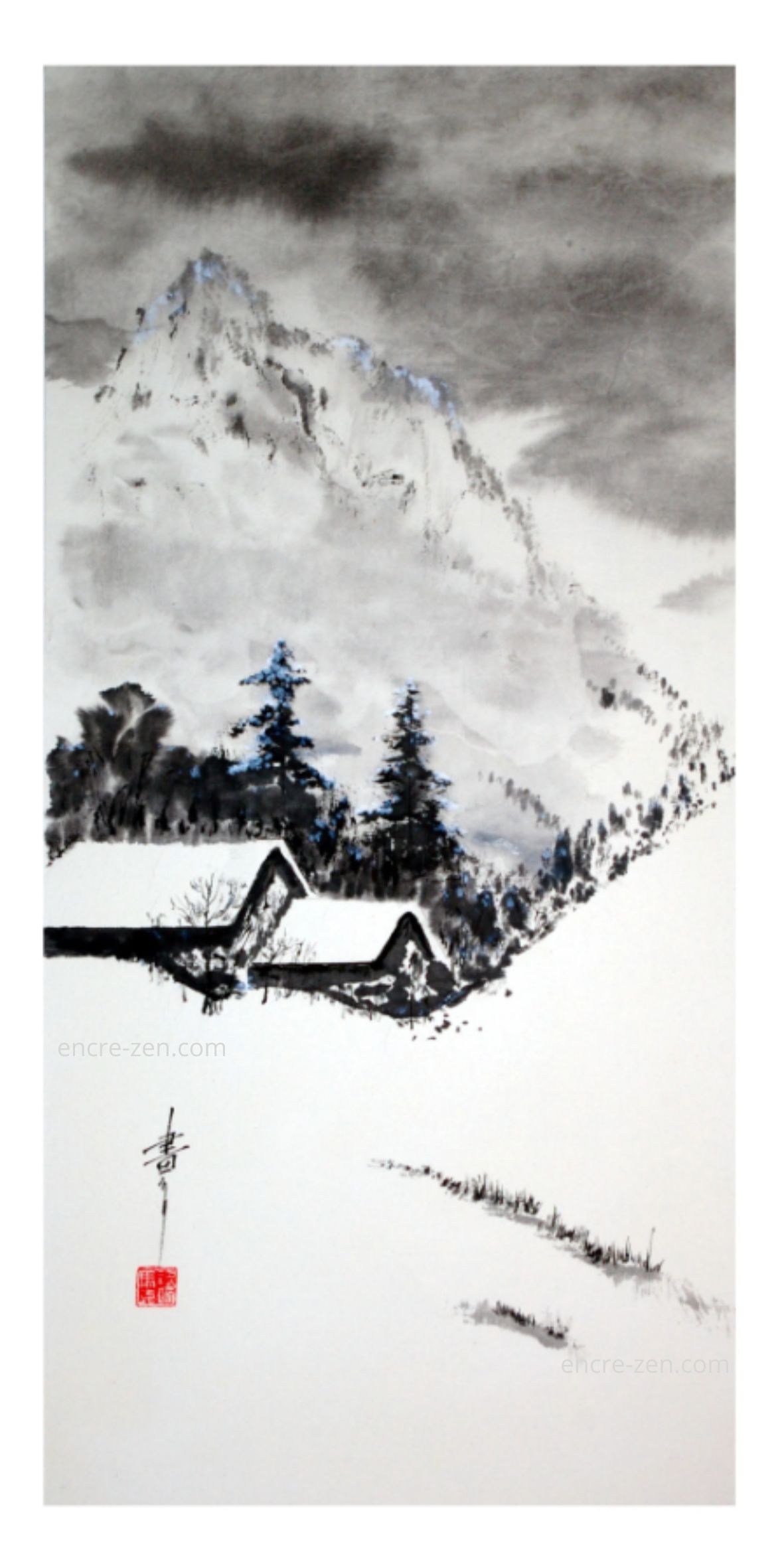 Louange à la neige blanche, amie des grands sapins noirs !