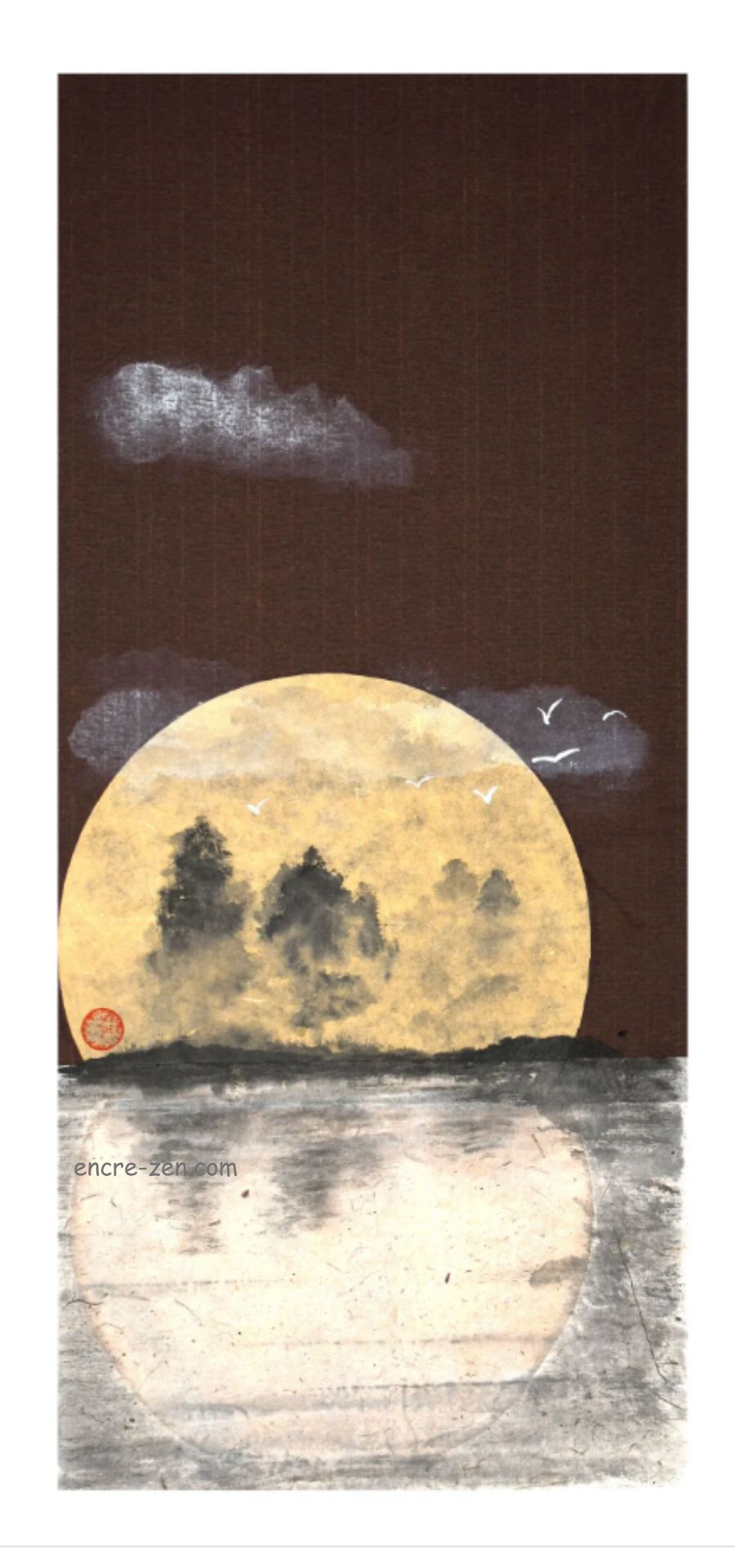 Le miroir de la lune, vu une nuit parfumée d'automne