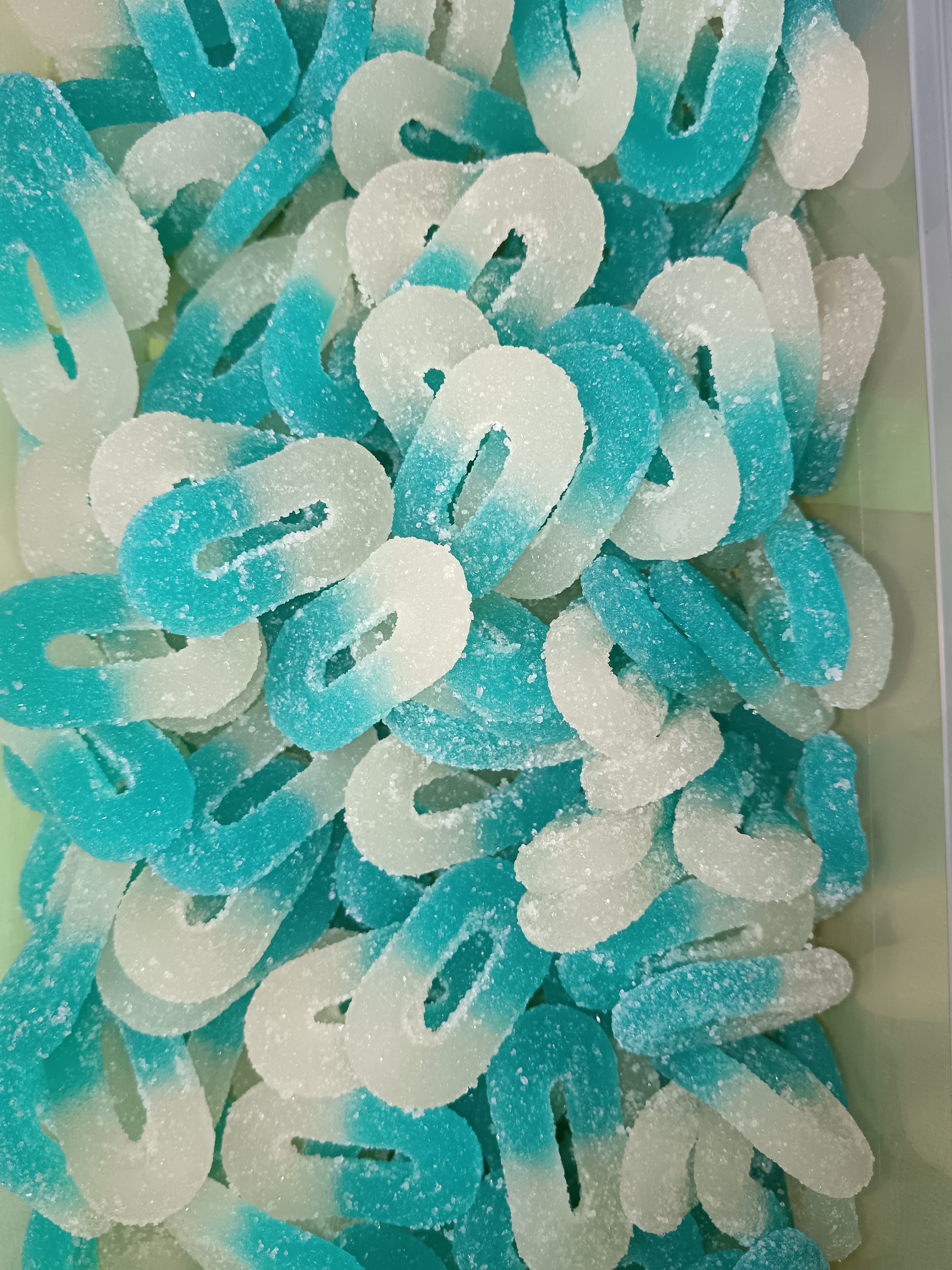 Anneaux fruités bleu et blanc 100g