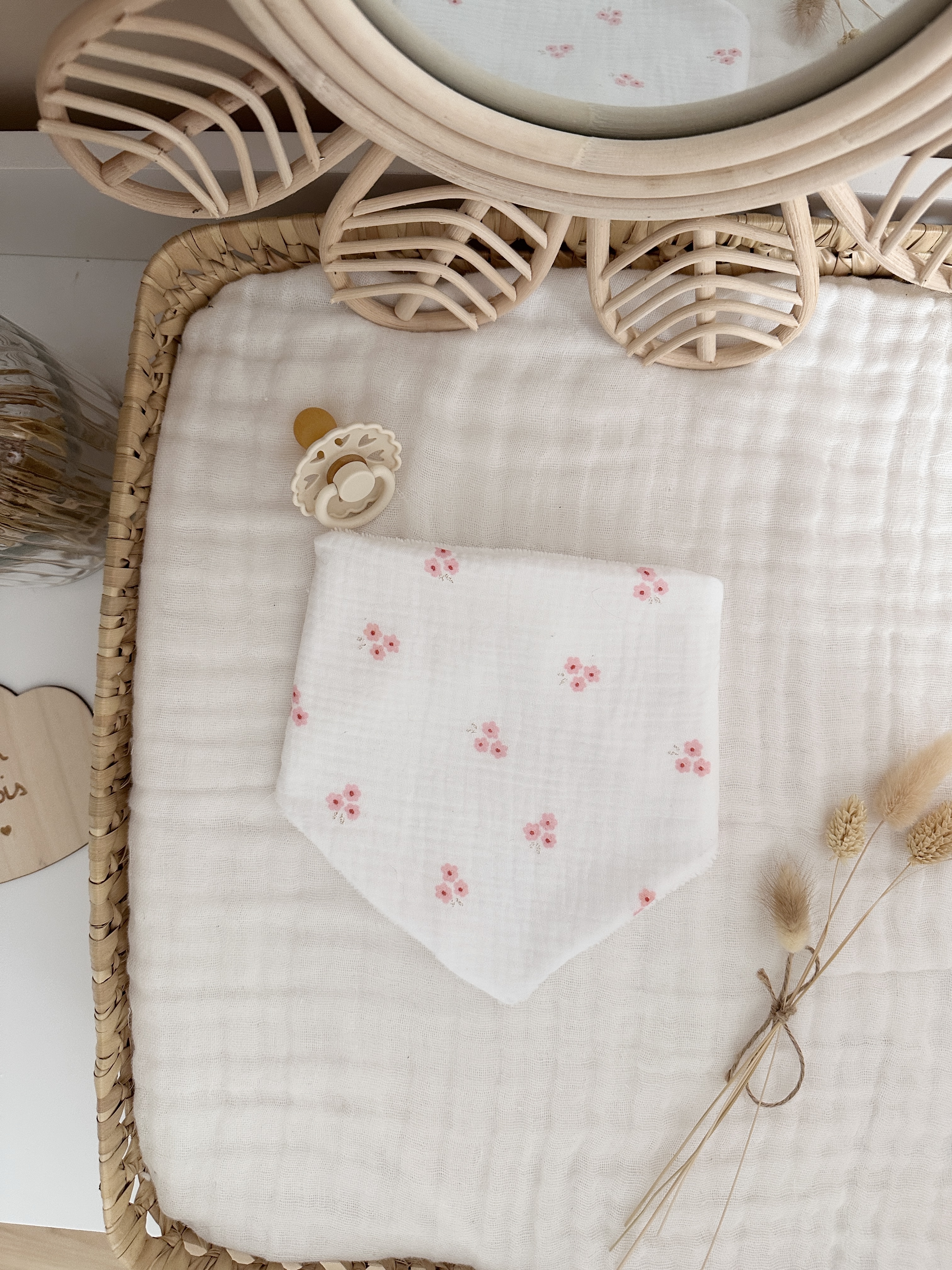 Bavoir Bandana - Petites fleurs