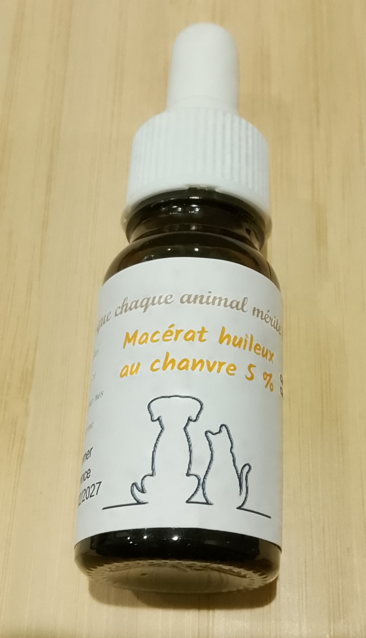 Macérat huileux 5 % CBG/ CBD