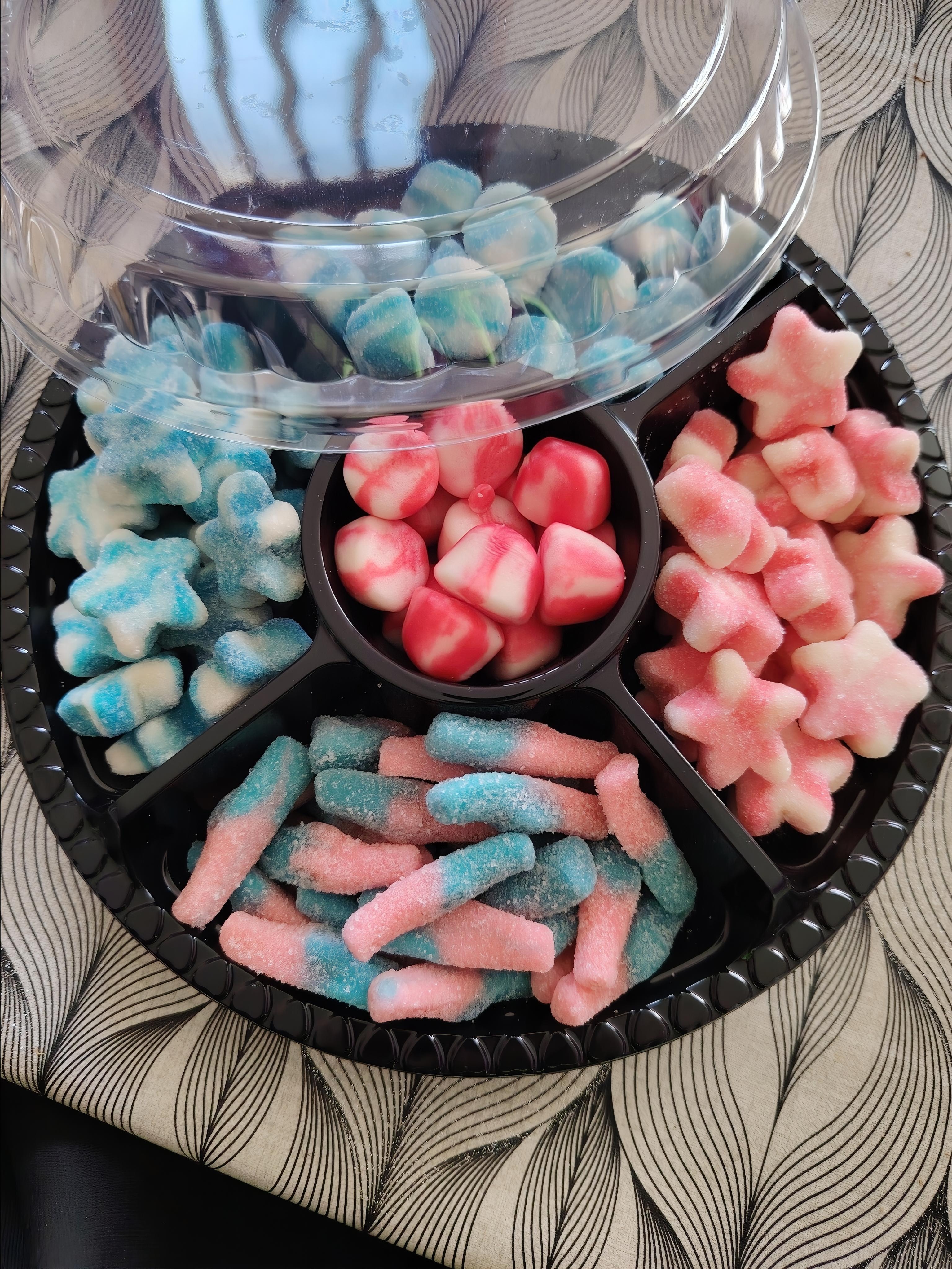 Plateau apero bleu/rose
