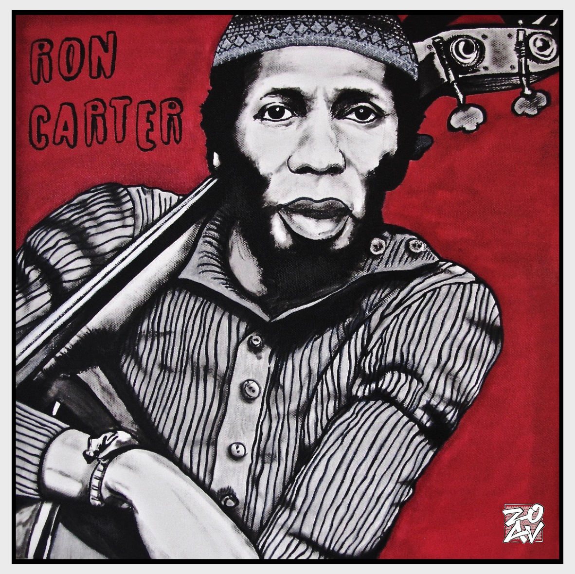 "Ron Carter" - impression HD sur dibond - 40 cm x 40 cm