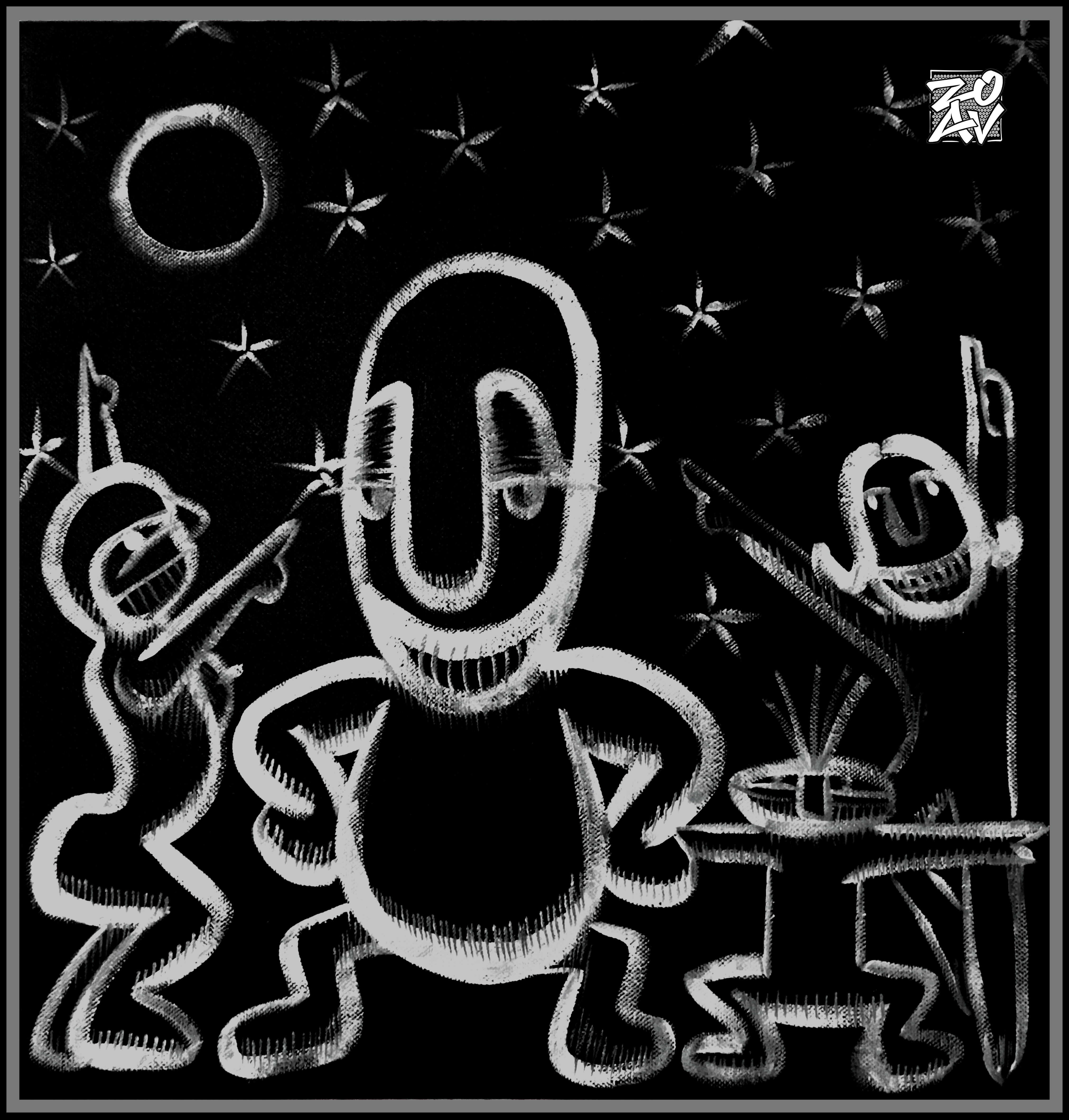 "Happy Family's Dancing" - impression HD sur dibond - 40 cm x 40 cm