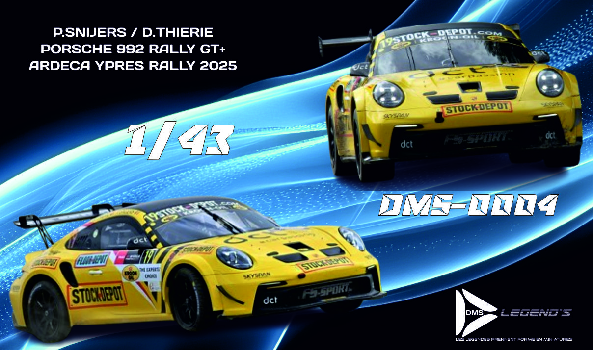 DMS-0004 SNIJERS / THIERIE PORSCHE 992 RALLY GT+ ARDECA YPRES RALLY 2025