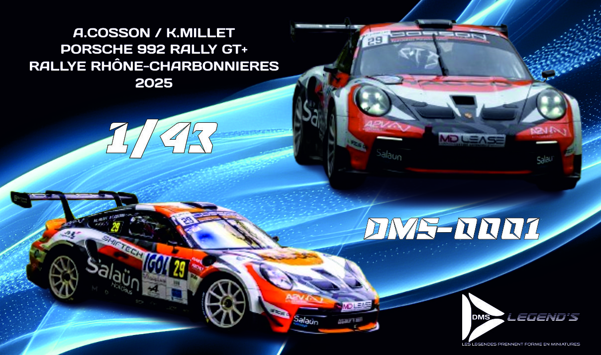 DMS-0001 COSSON / MILLET PORSCHE 992 RALLY GT+ RALLYE RHONE-CHARBONNIERES 2025