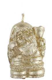Bougie père Noël or 9.5cm